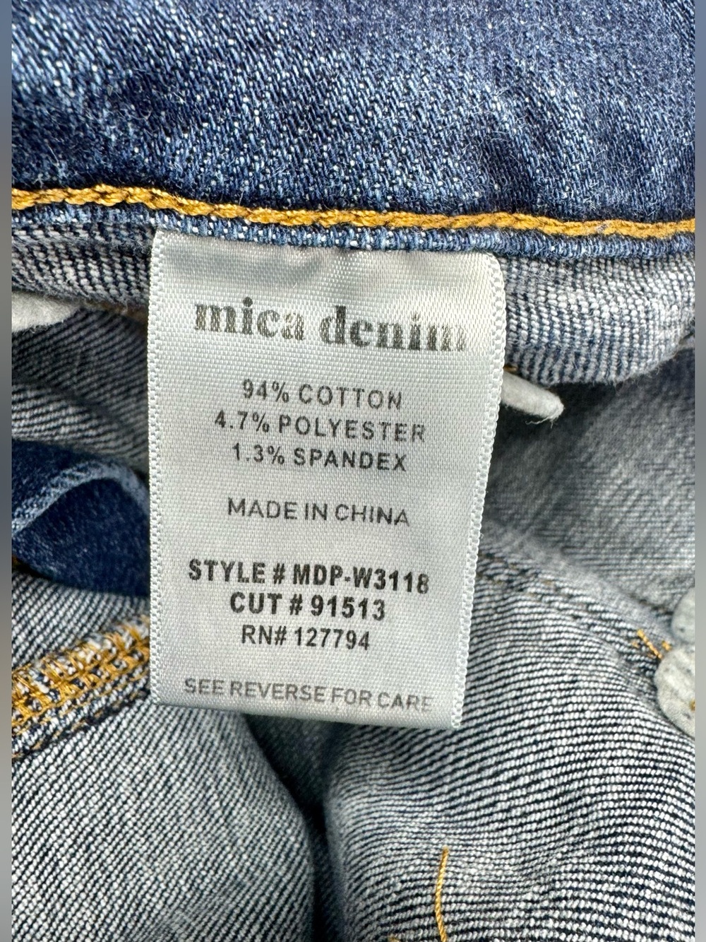 Mica Jeans Women's 29 (28x24) Dark Wash Blue Wide Leg Capri Stretch - Picture 5 of 11